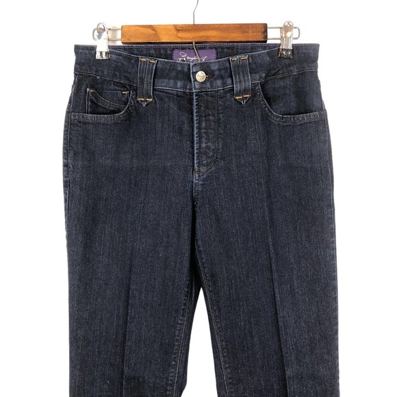 NYDJ Not Your Daughters Women's Jeans Straight Leg Dark Blue Size 8 EUC Stretch - Picture 3 of 7